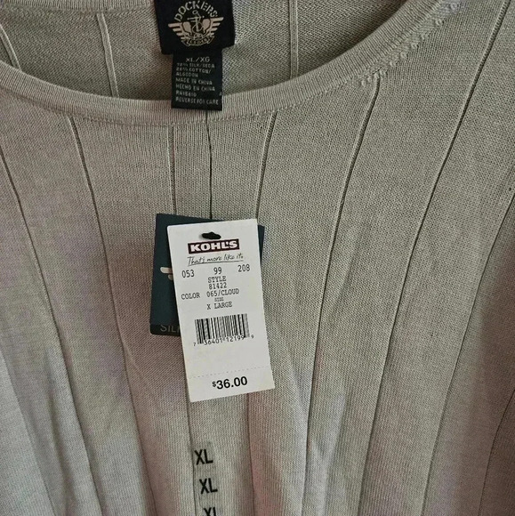 Dockers Men Short Sleeve Shirt/Sweater (XL) -- NWT - Picture 2 of 6